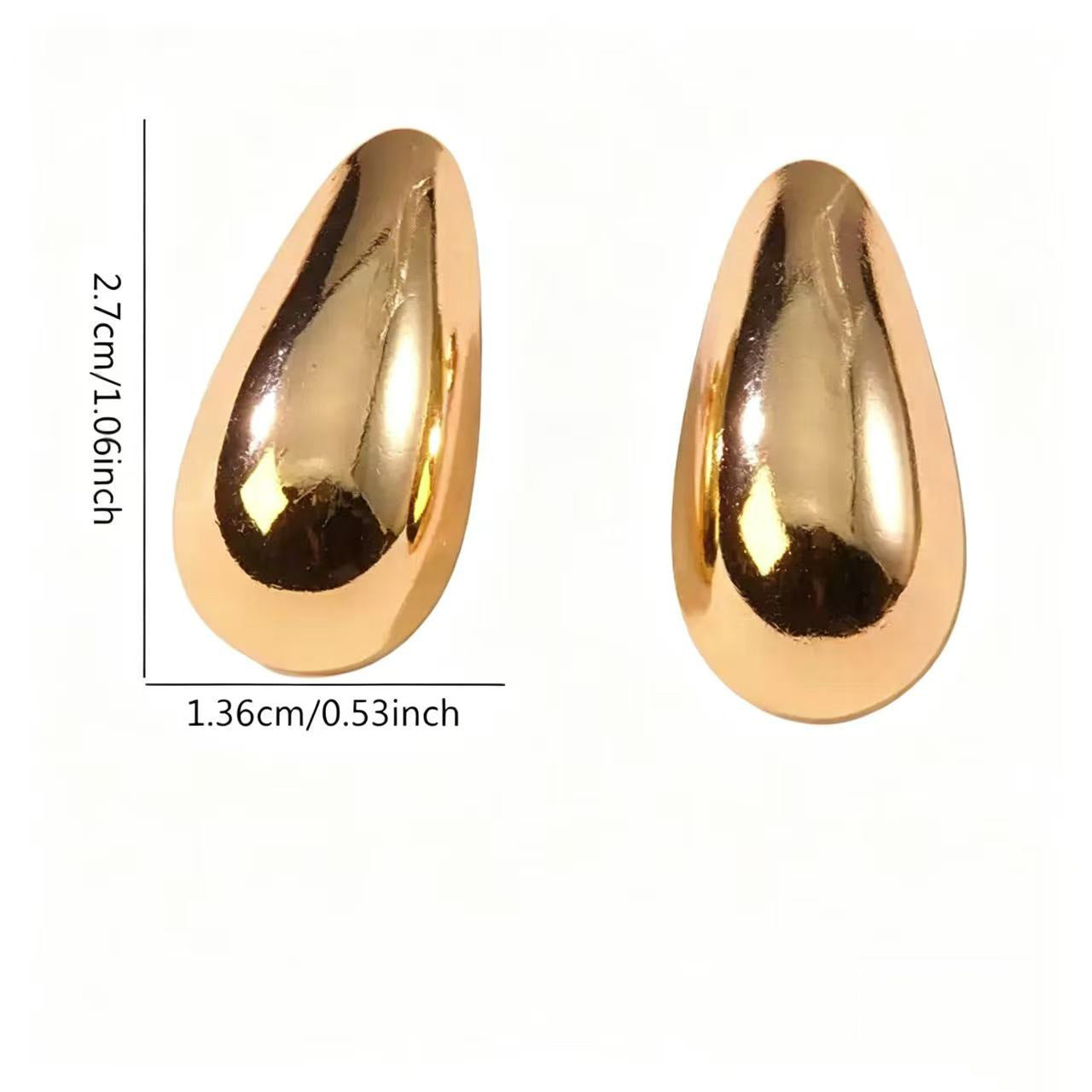 Women's Stainless Steel Light Luxury High-grade Titanium Gold-plated Stud Earrings