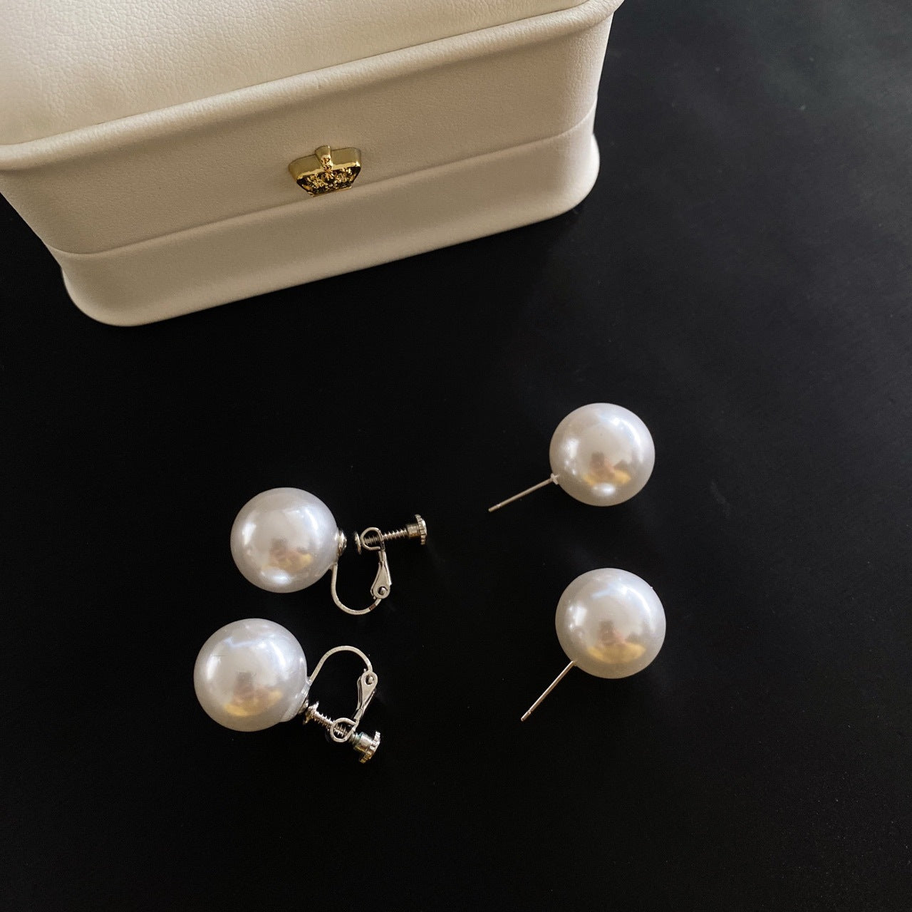 Pearl Ear Temperament Wild Small Style Female Stud Earrings