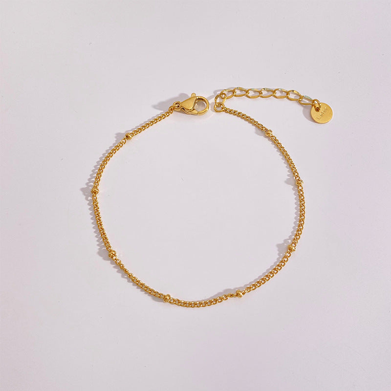 Exquisite Bead Choker Chain Like Flat Bracelets