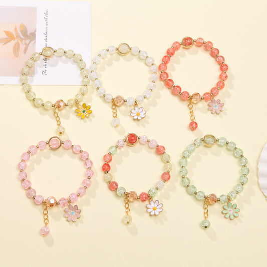 Explosion fleur cristal petite marguerite femme coréenne bijoux tournesol Bracelets