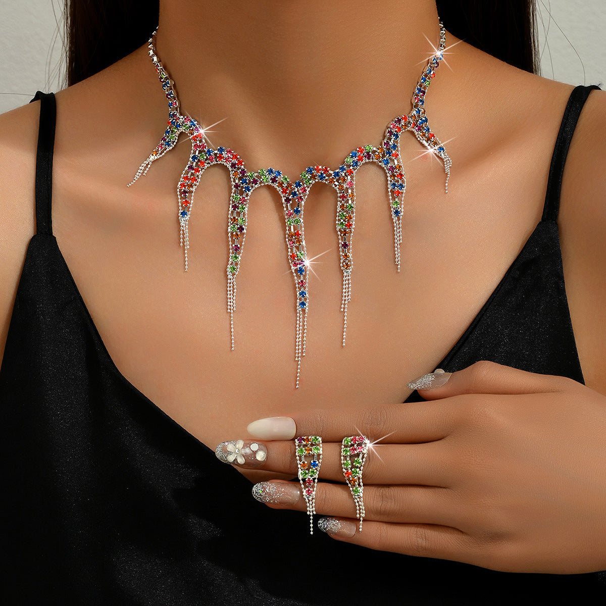 Women's Fashion Party Rhinestone Cool Octopus Suit Earrings