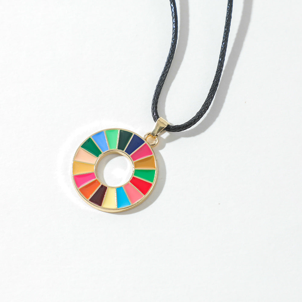 Nations Pendant Color Sustainable Development Goal Necklaces