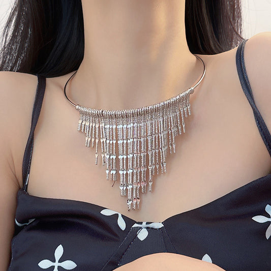 Style Sier Tassel Collar Light Luxury Temperament High-grade Clavicle Necklaces