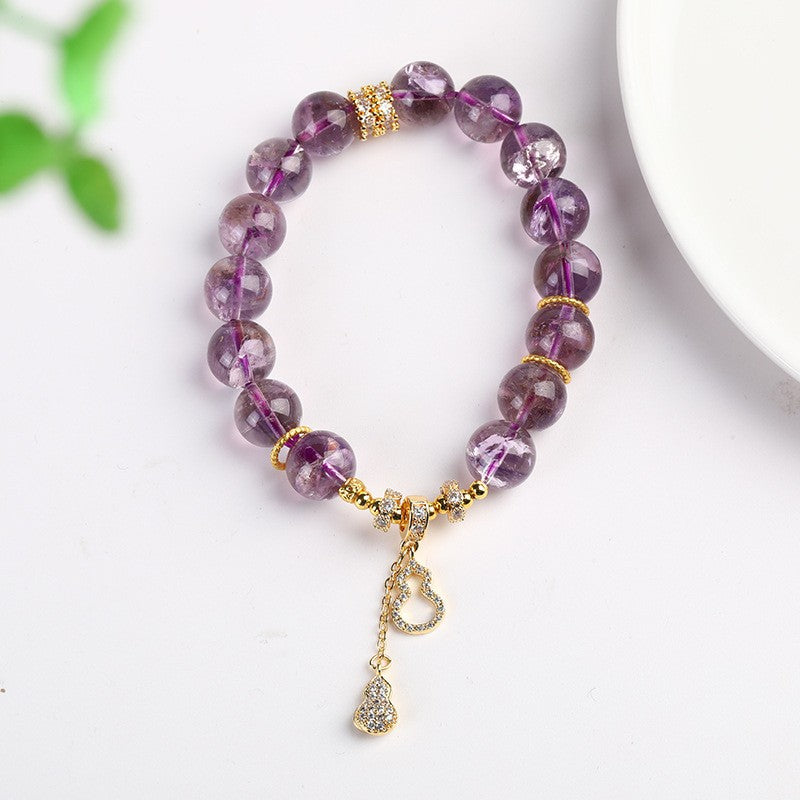 Natural Amethyst Single Circle Gourd Fashion Bracelets