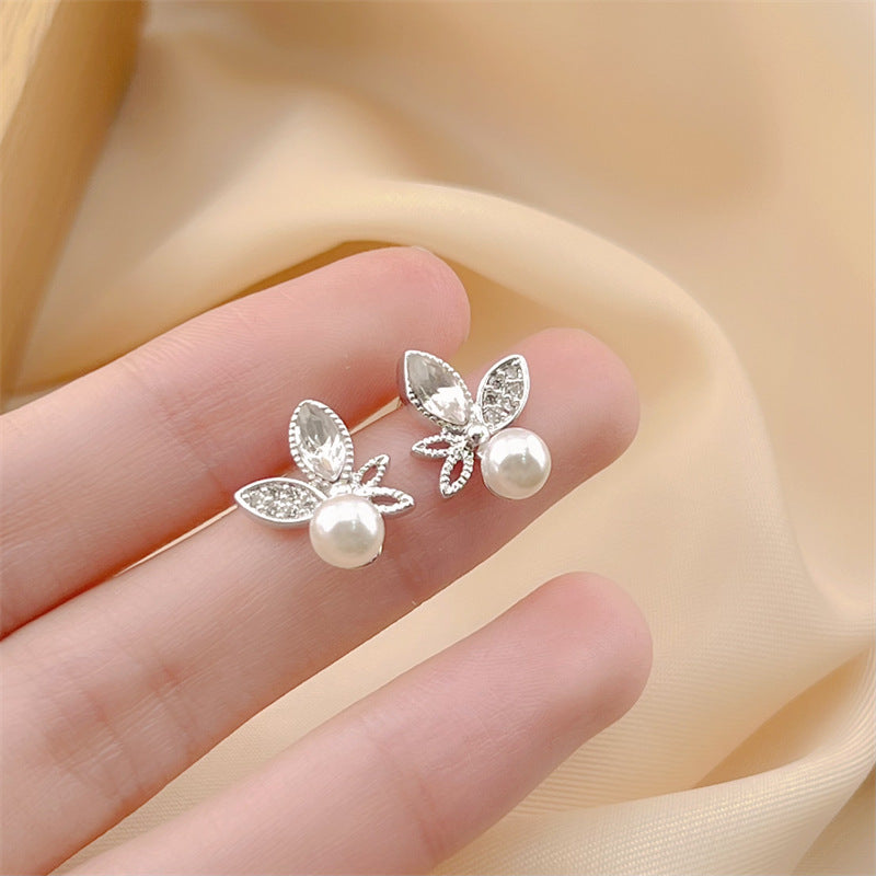 Elegant Bowknot Pearl Exquisite Design Personalized Earrings