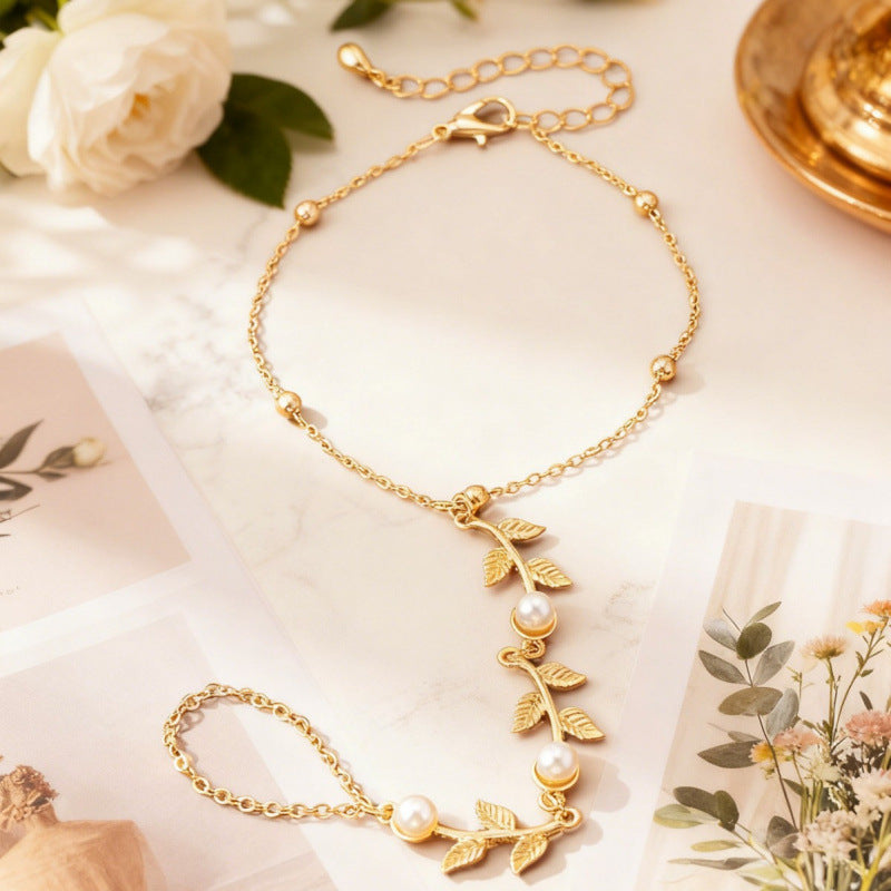 Women's Leaves Branches Wheat Light Luxury Personality Bracelets