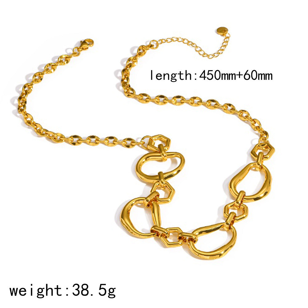 Women's Gold Color Matching Stainless Steel Light Luxury Rings