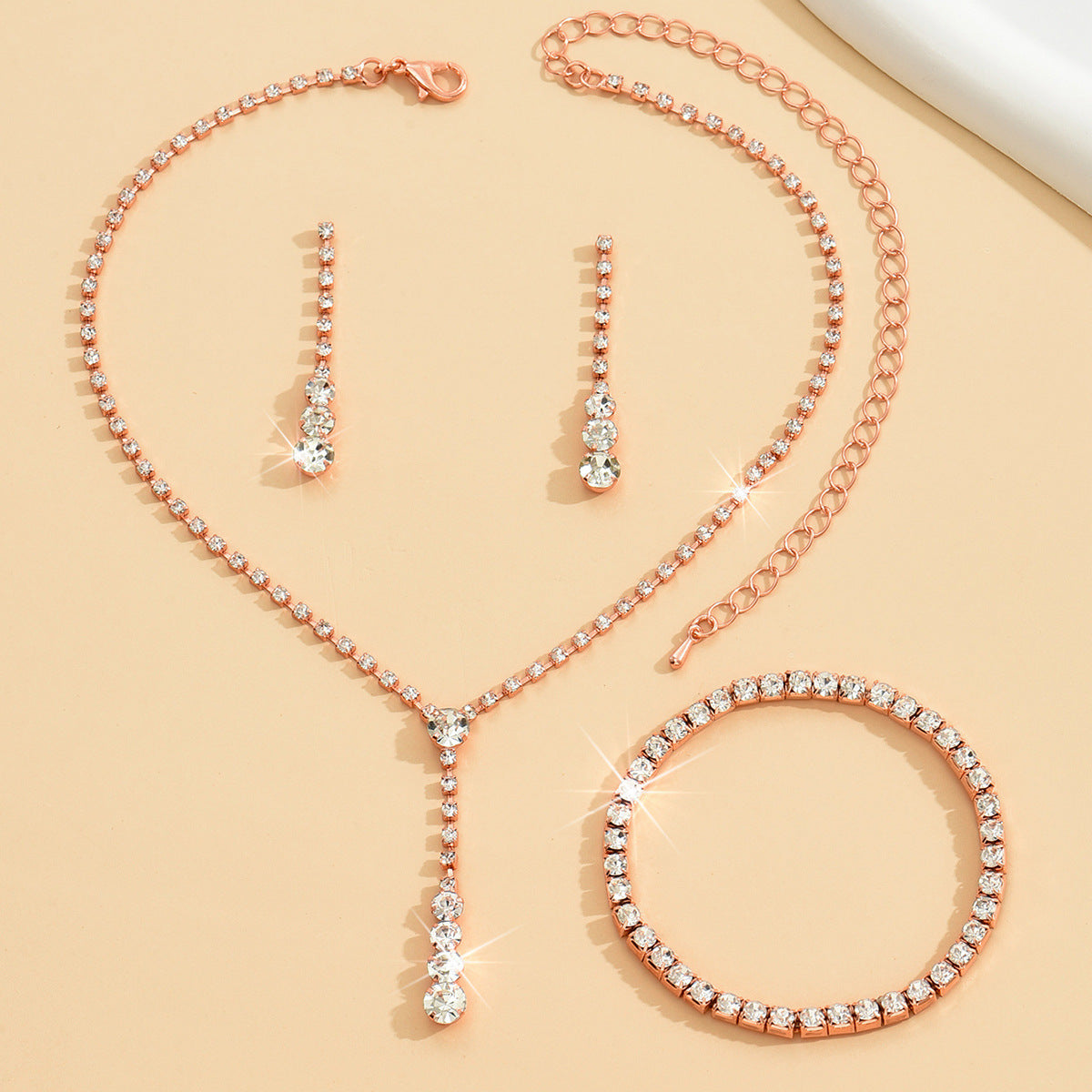 Simple Popular Ear He Originally Single Row Jewelry Set
