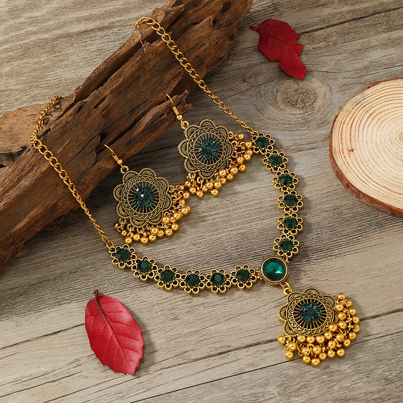 Style Pearl Zircon High Profile Retro Water Jewelry Set
