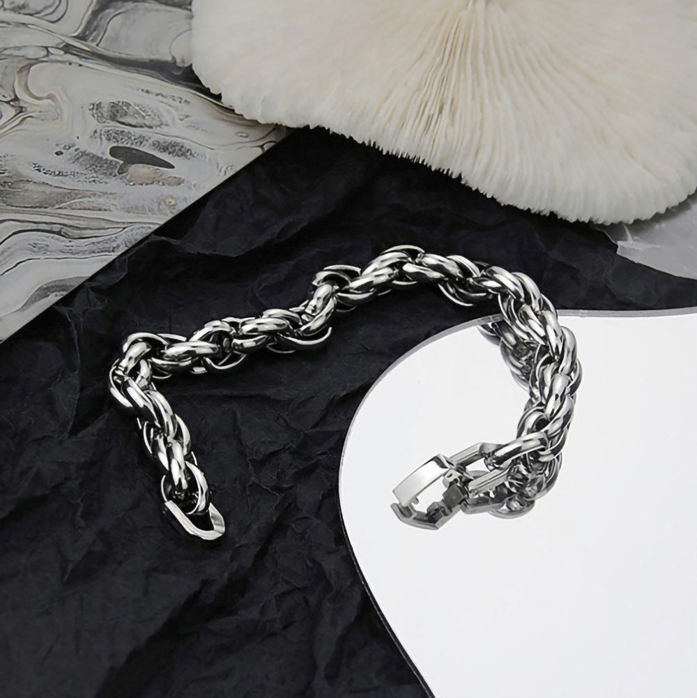 Link Chain Titanium Steel Couple Female Bracelets