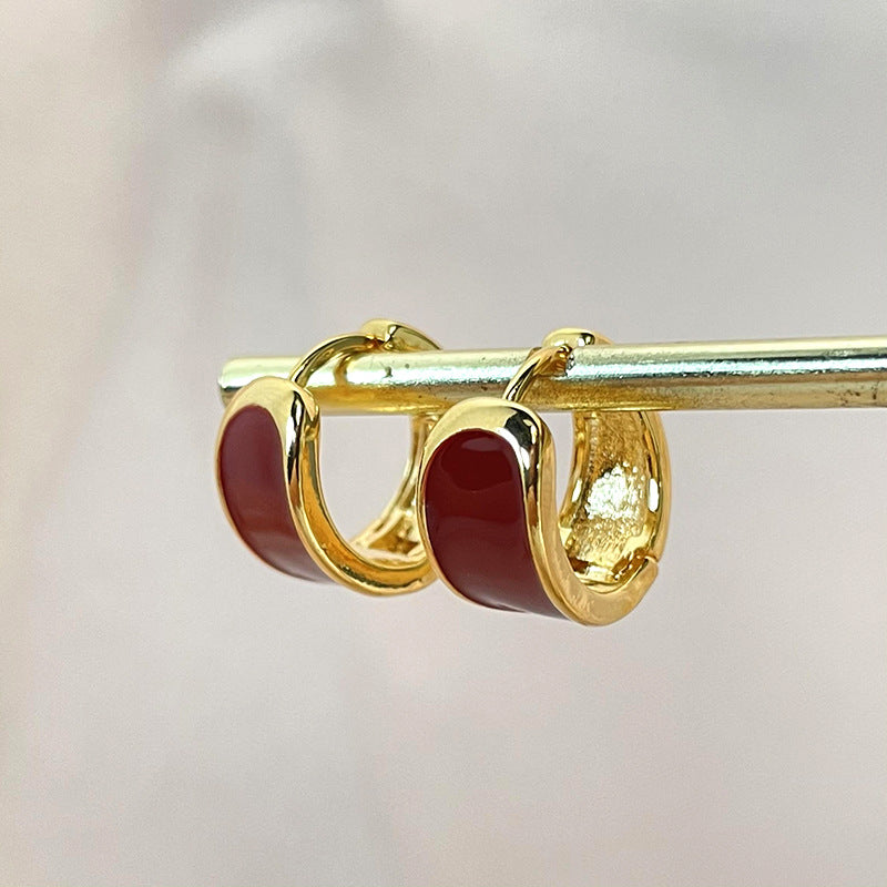 Boucles d'oreilles à clip d'oreille en demi-cercle de haute qualité pour femmes