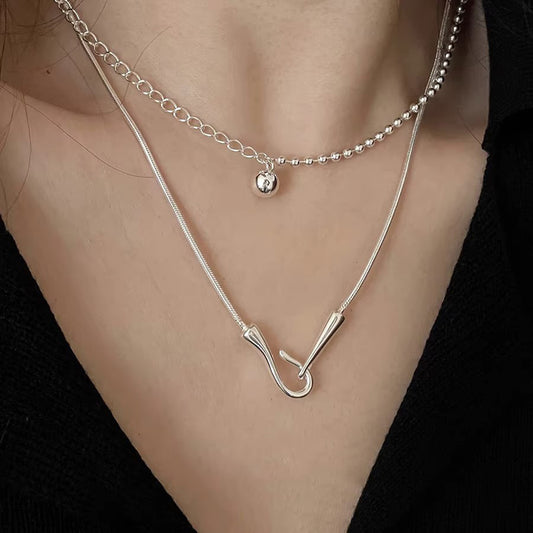 Female Hook Snake Bones Chain Simple Necklaces