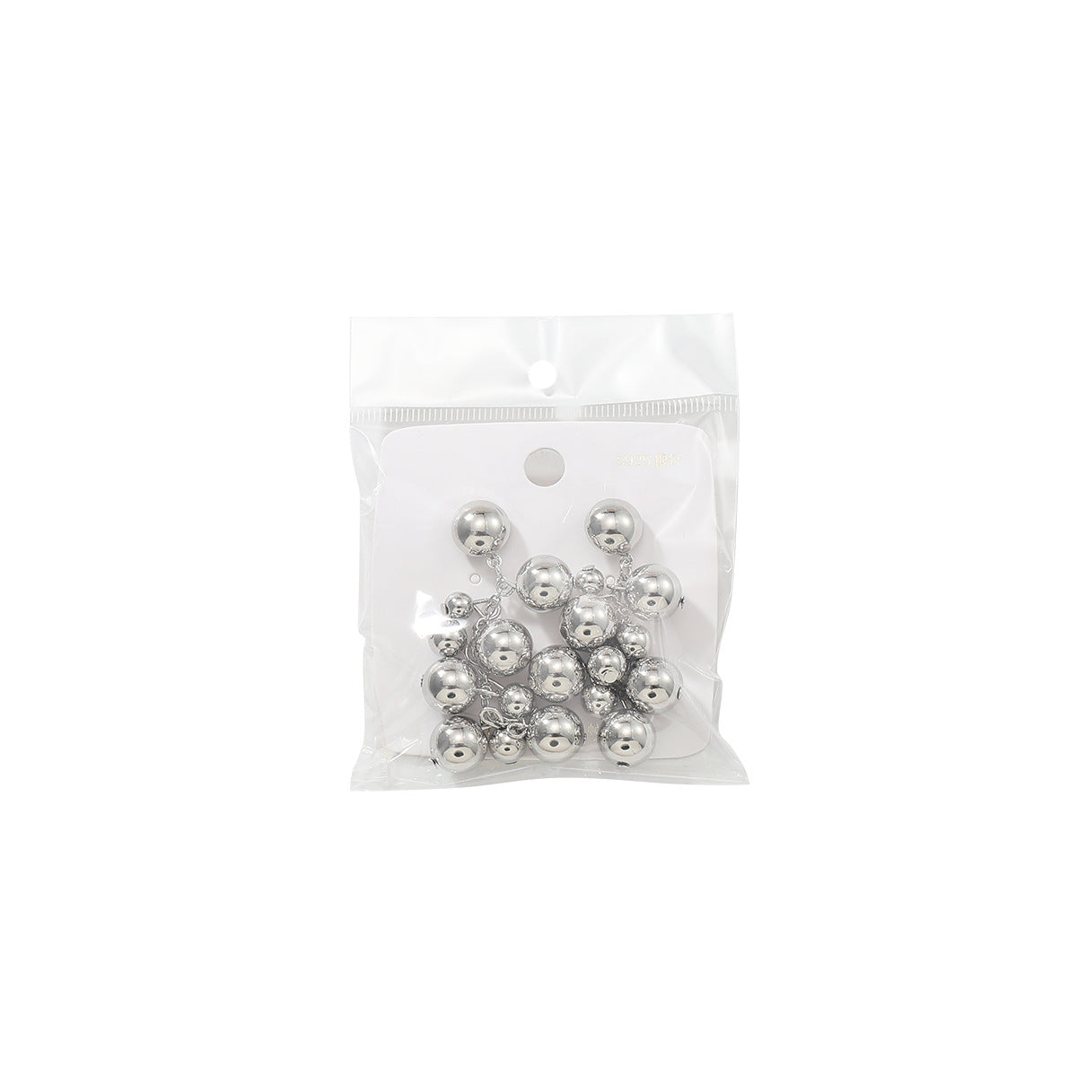 Women's Cool Style Personalized Sier Beaded Exaggerated For Niche Temperament Fashion Earrings