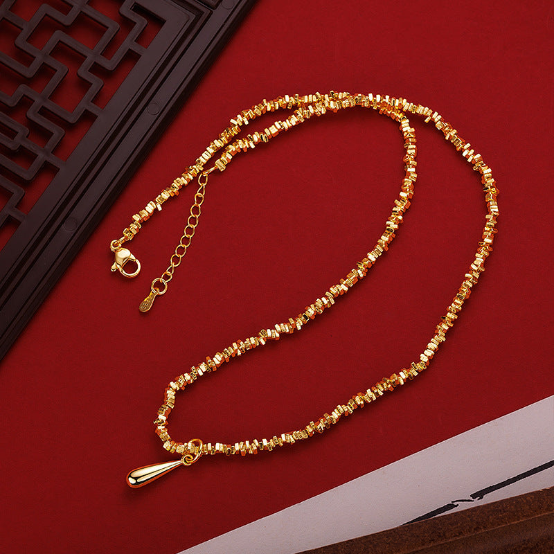 Broken Gold Water Drop Sier Several Two Disco Beads Light Bracelet