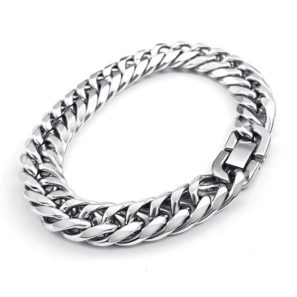 Men's Stainless Steel Widened Bold Domineering Titanium Bracelets