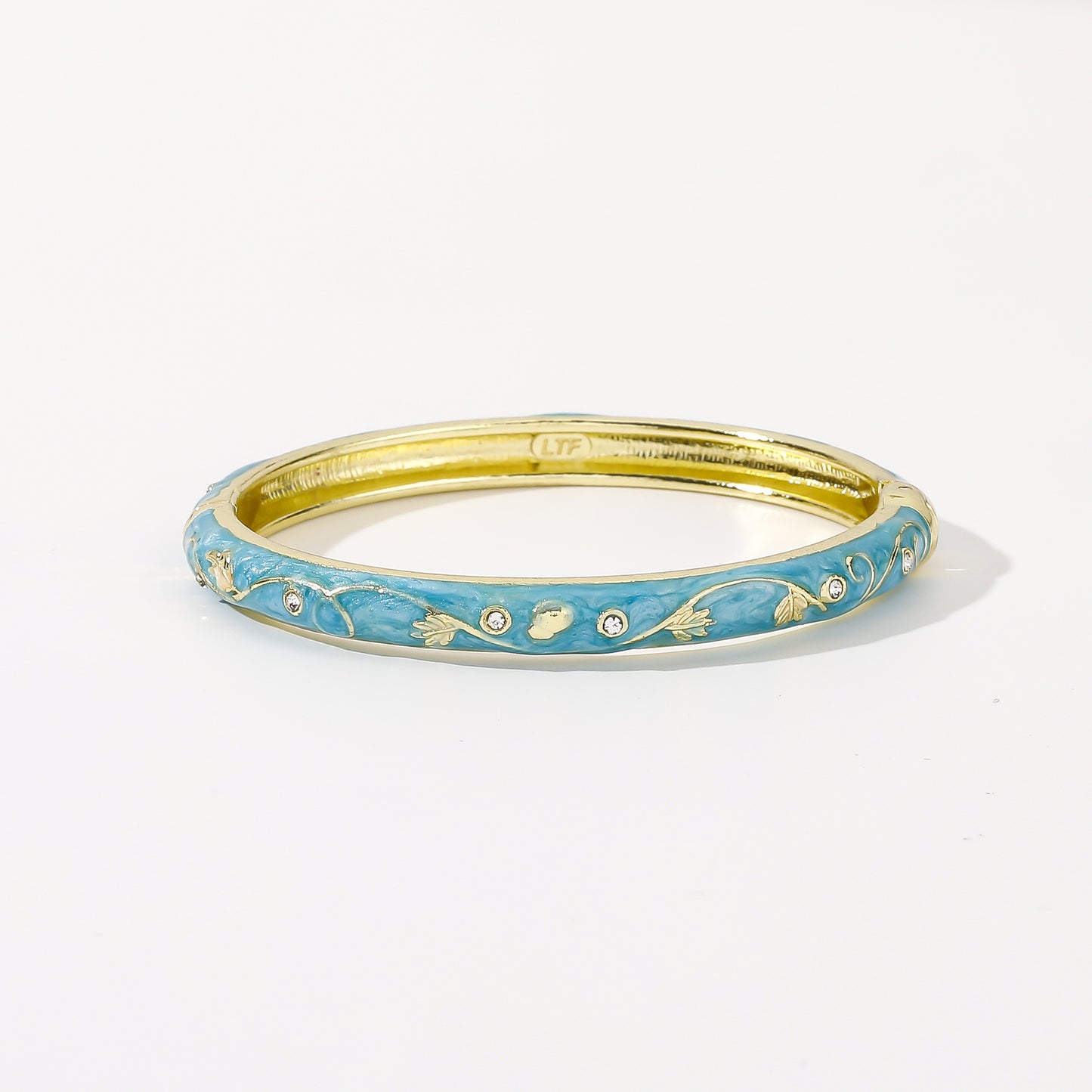 Alloy Open Drop Oil Enamel Small Flower Ethnic Style Tourist Bracelet