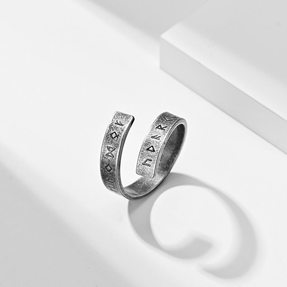 Symbol Open Ended Personality Titanium Steel Rings