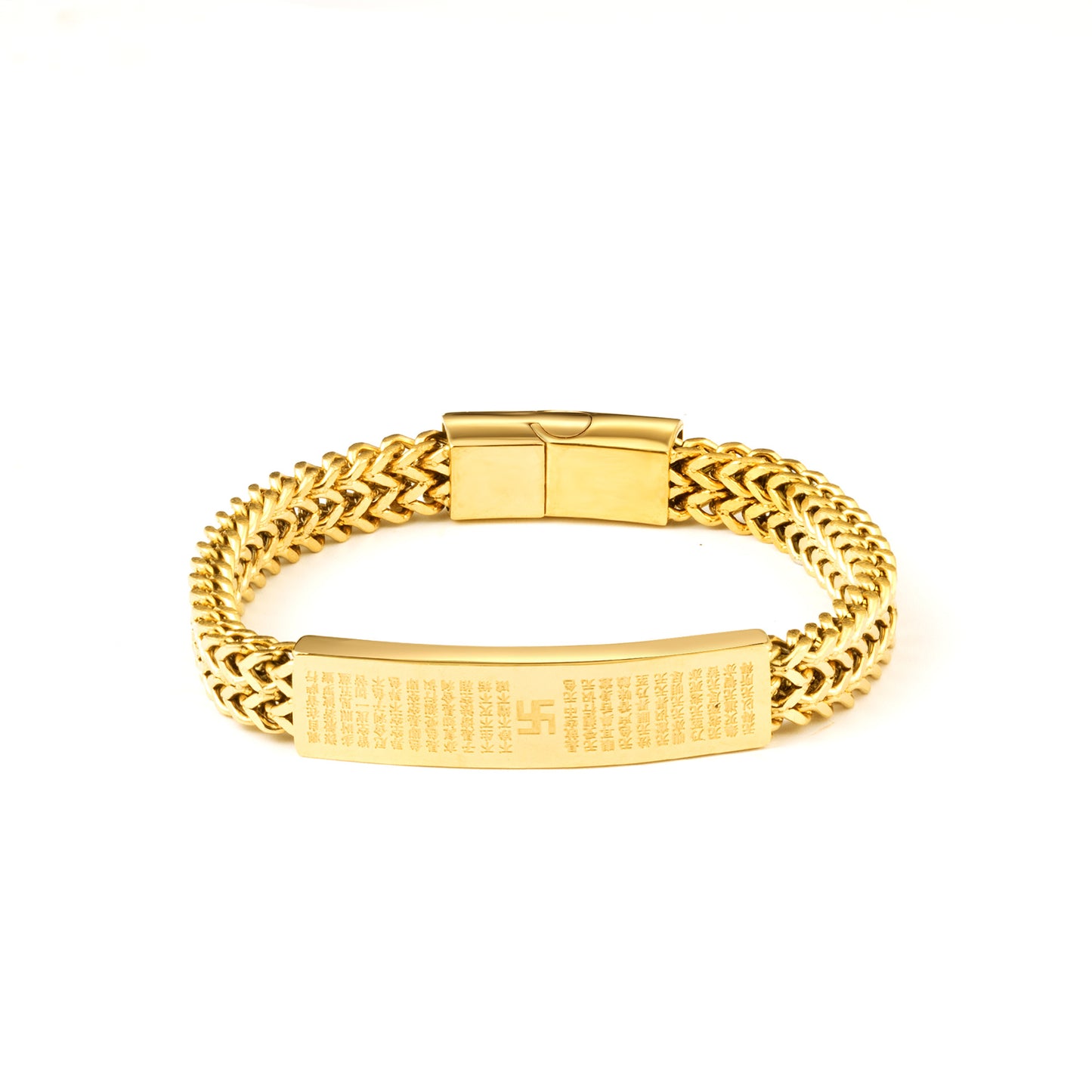 Men's Square Front Back Grinding Cuban Link Bracelets