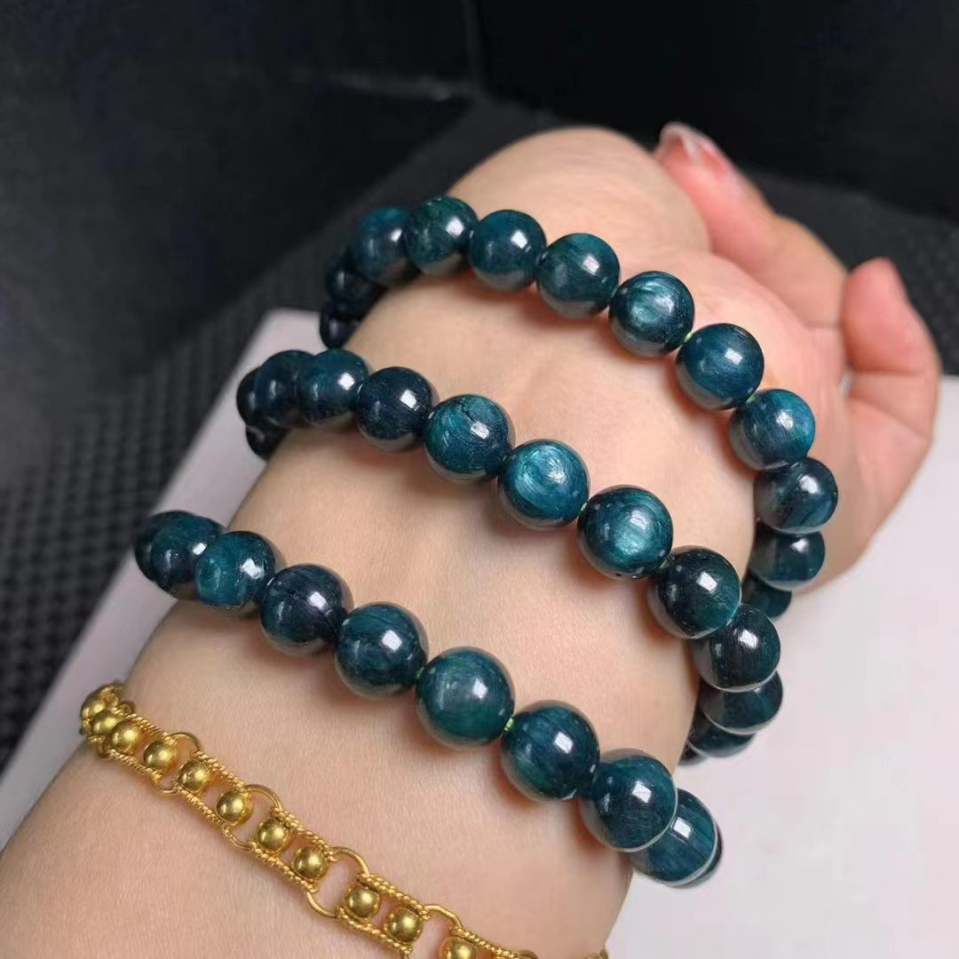 Bracelets de mode en cristal bleu vert pour femmes, hommes et bijoux