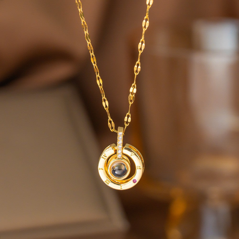 Languages Say Love You Female Light Luxury Minority Design Pure Necklaces