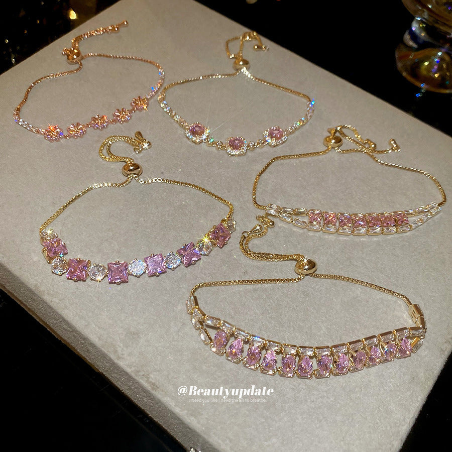 Round Pull-out Retro Minority Elegant Light Luxury Bracelets
