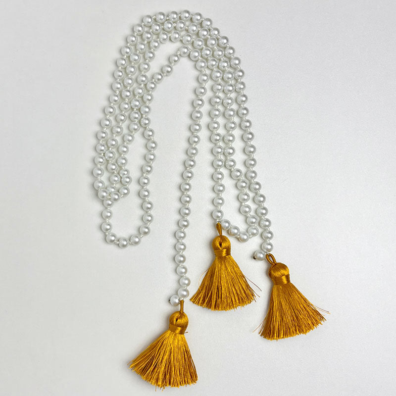 Wheat High Sense Retro National Style Long Classic Beaded Necklace