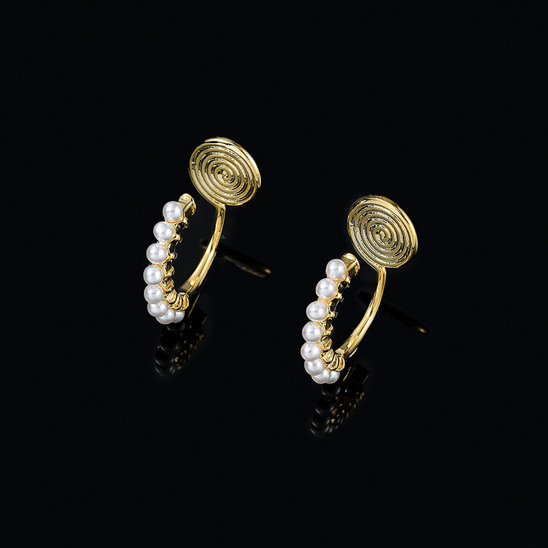 Simple Compact Pearl One-piece Mosquito Coil Ear Clip