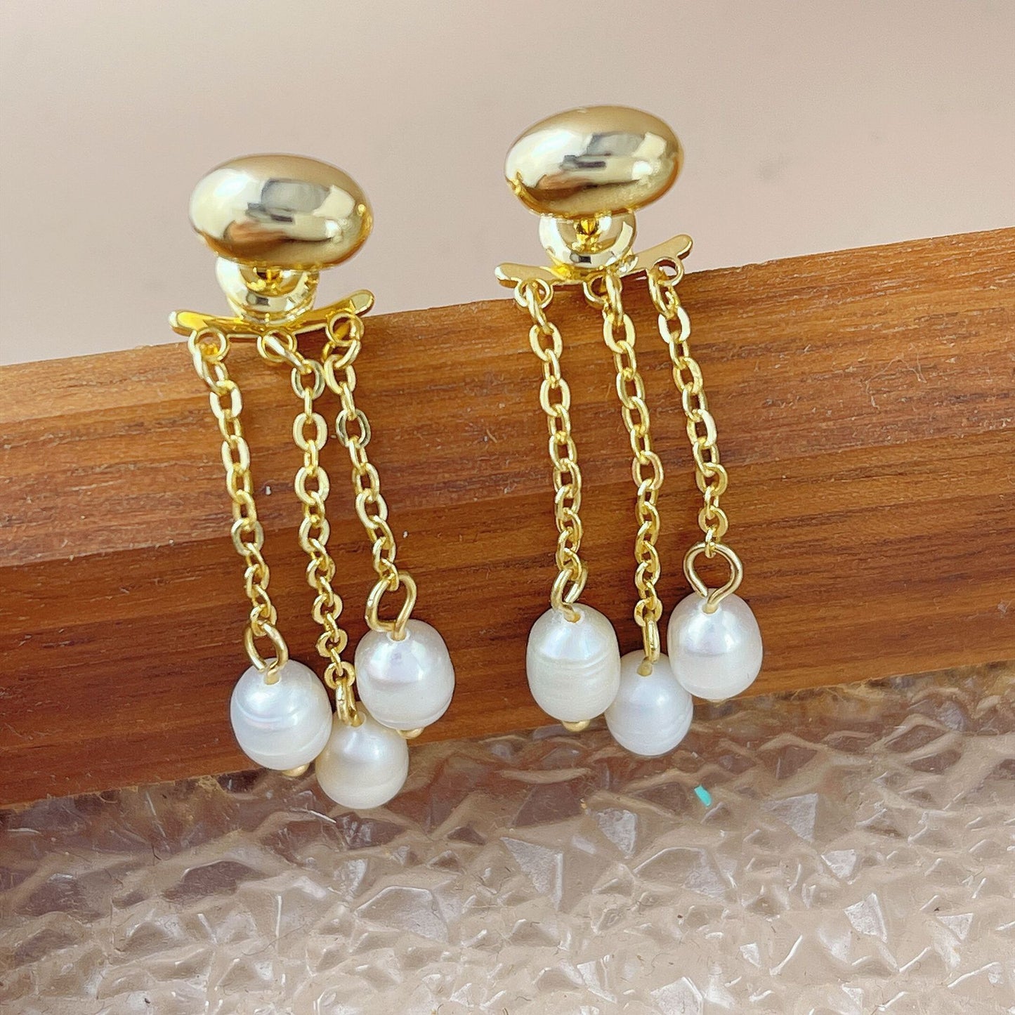 Women's Fresh Water Pearl Tassel Sweet Elegance High-grade Earrings