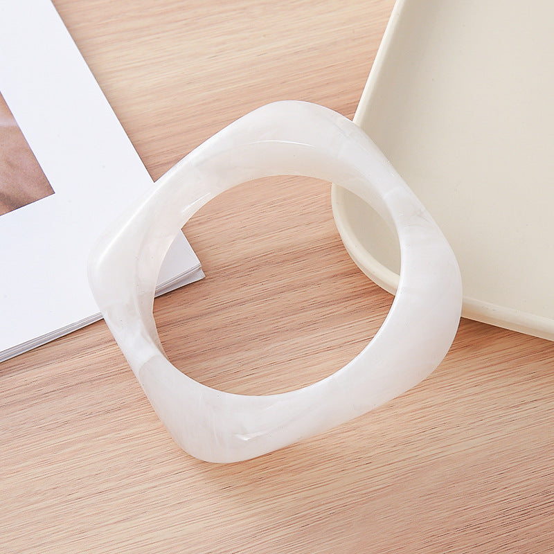 Women's Retro Irregular Blooming Round Wide Surface Bracelets