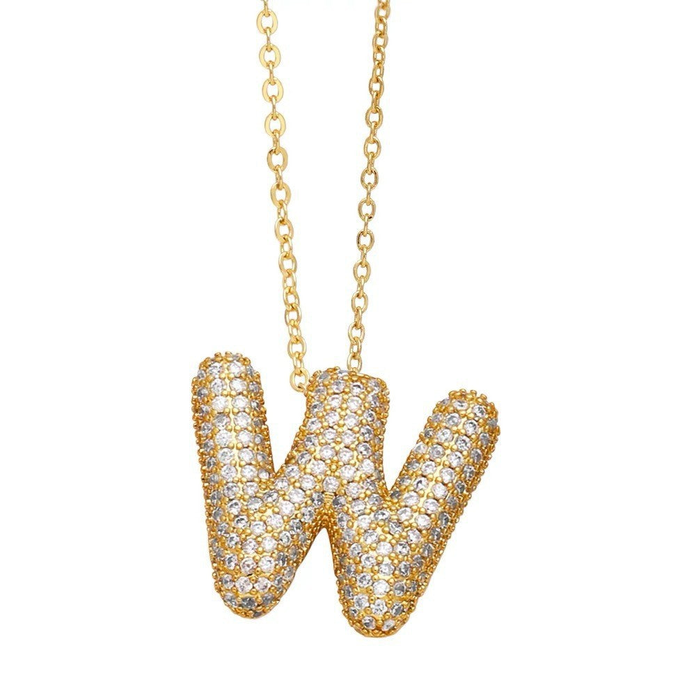 Bubble Balloon Letter English Female Graceful Pendants