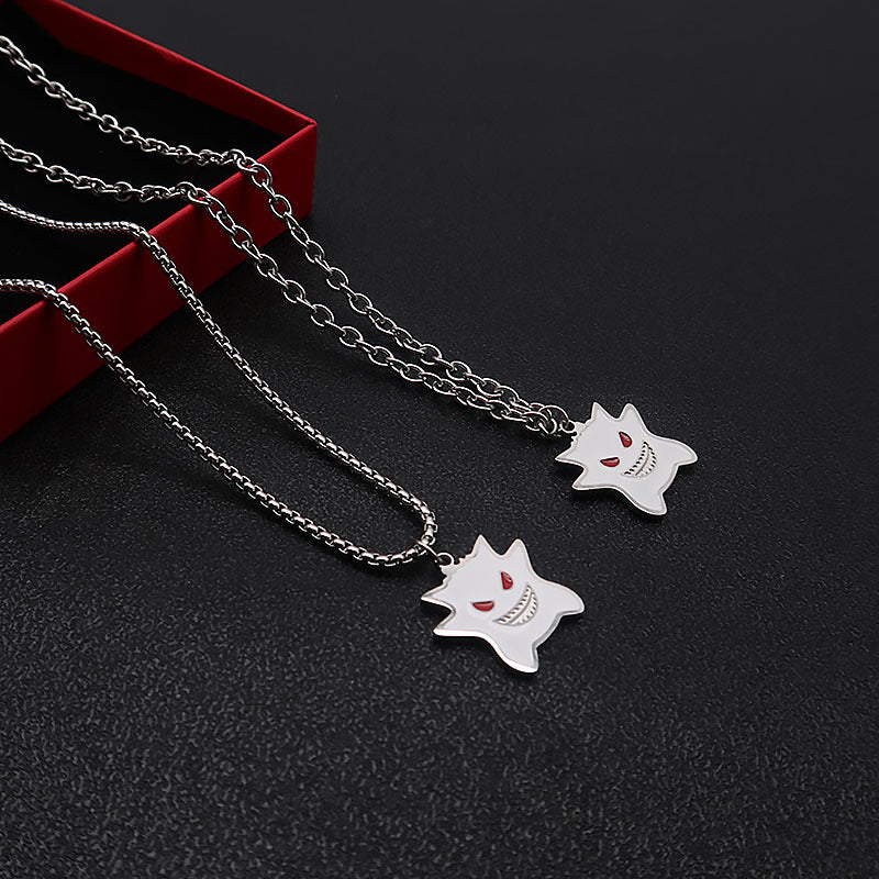 Women's & Men's Little Devil Titanium Steel For Trendy Street Long Necklace