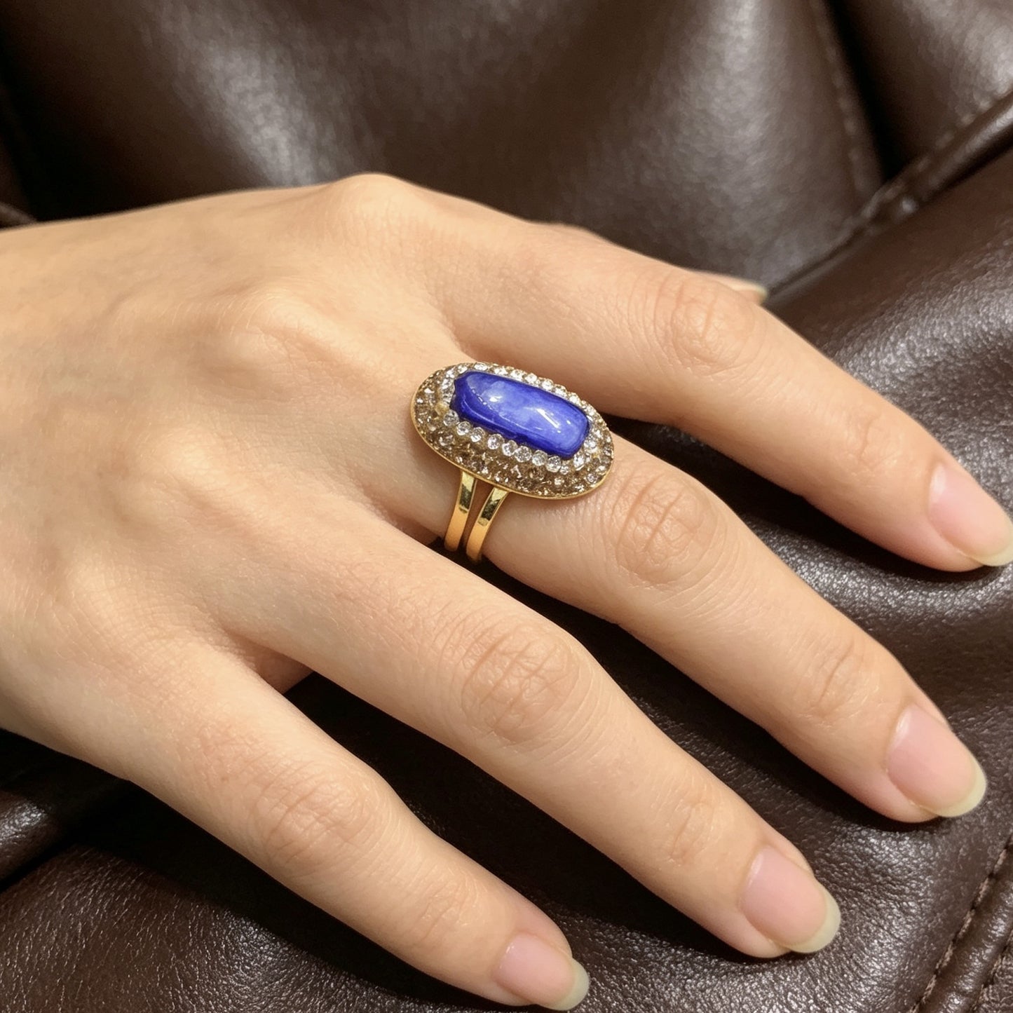 Color Shell Long Light Luxury Minority Adjustable Rings