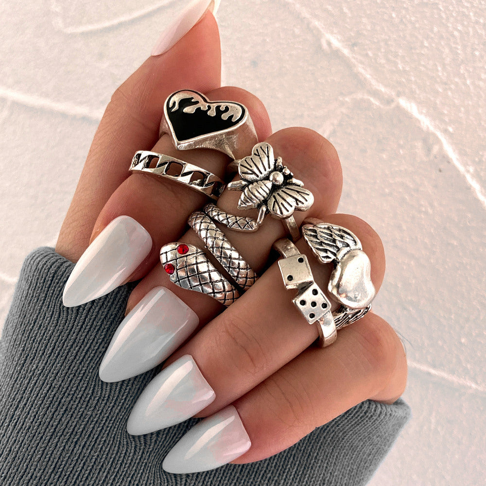 Exaggerated Personalized Skull Starfish Knuckle Owl Rings