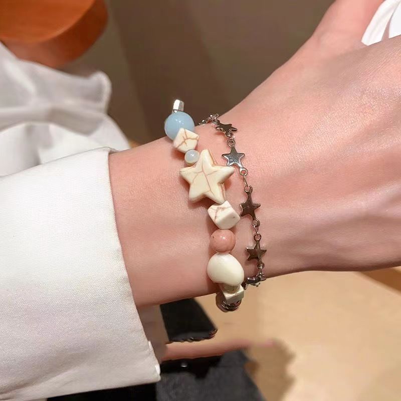 Bracelets de luxe légers en perles de pierre naturelle pour femmes