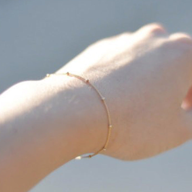 Popular Cold Style Simple Metal Chain Fashion Female Bracelet