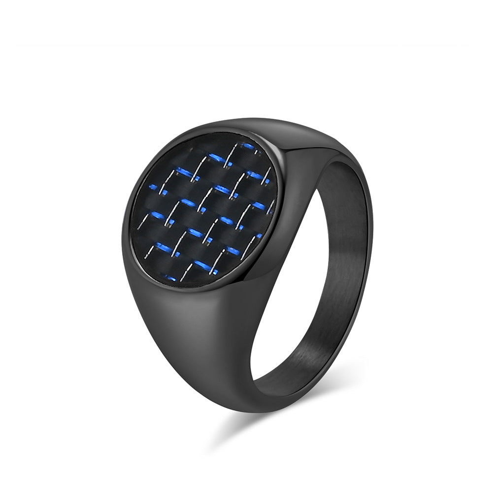 Men's Carbon Fiber Special Interest Light Luxury Rings