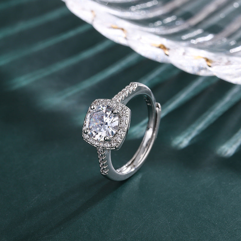 Women's Simulation Moissanite Proposal Eight Hearts And Rings