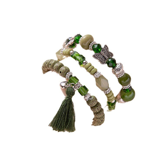 Popular Butterfly Glass Bodhi Handmade Beaded Bracelets