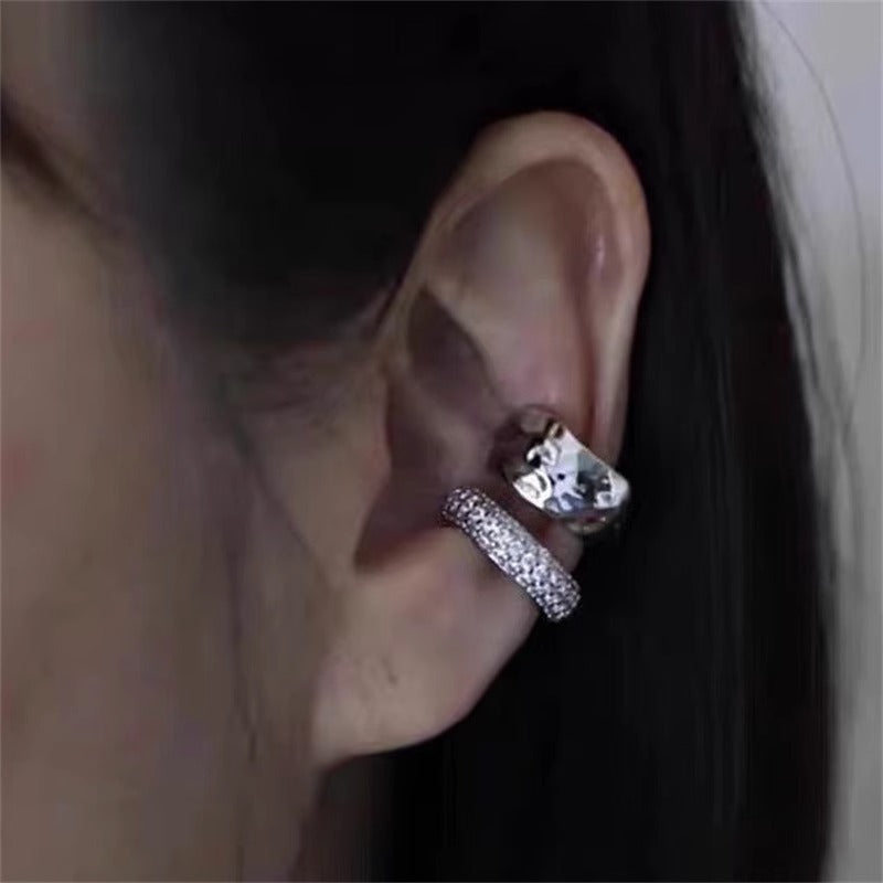 Designer Rhinestone High-grade Metal Light Luxury Ear Clip
