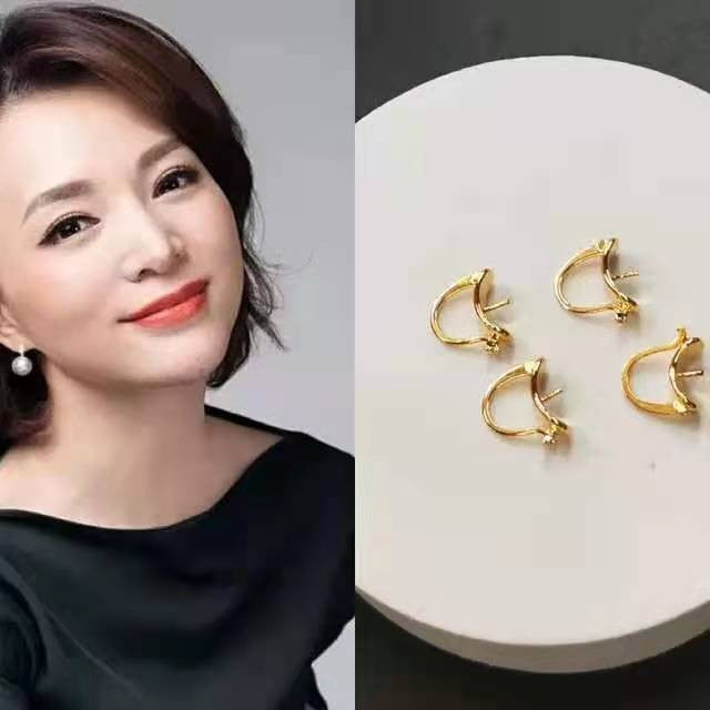 Popular Pearl Jade Beeswax Eardrop Frame Earrings