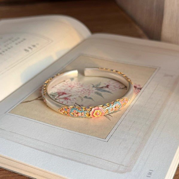 Begonia Curly Pattern Female Chinese Style Bracelet