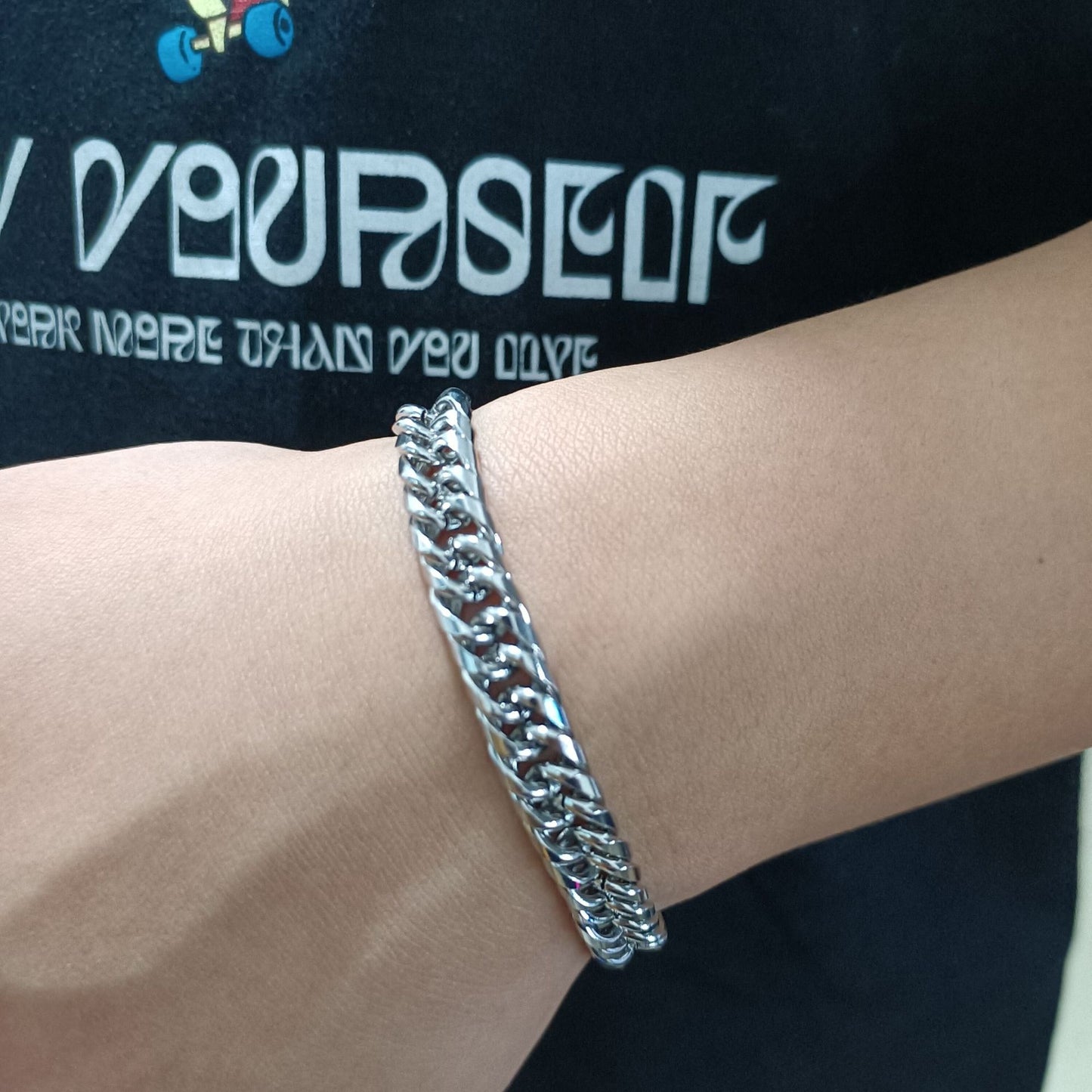 Bracelets de haute qualité en titane à quille tissée en acier inoxydable pour hommes