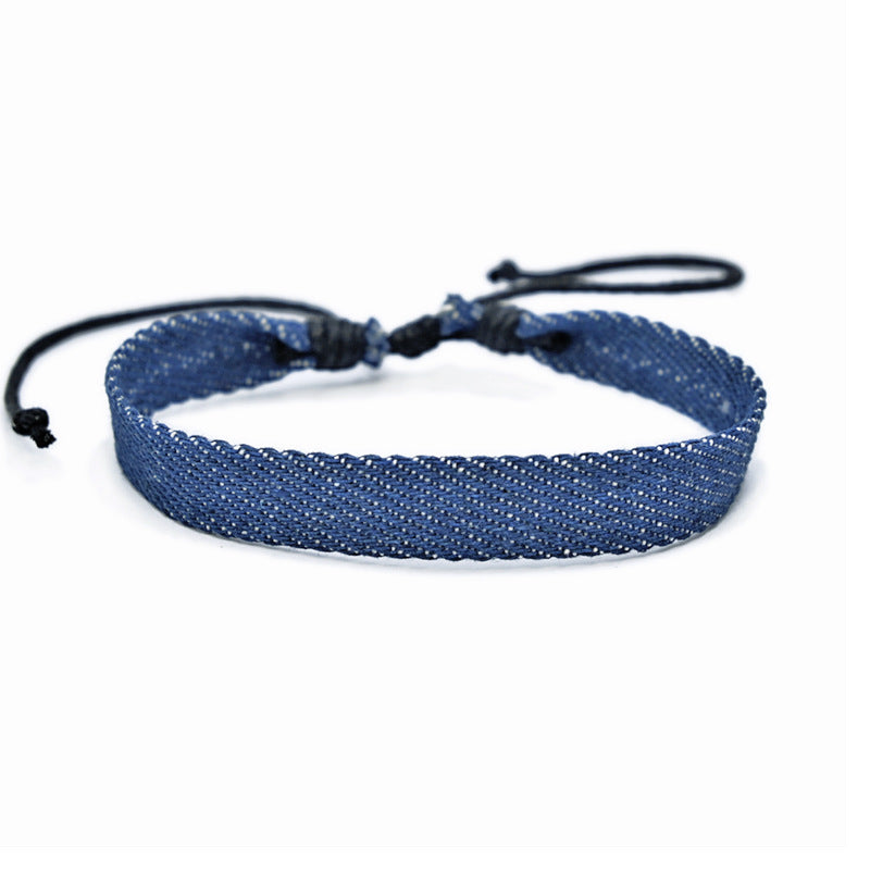 Gold Wax Rope Adjustable Ribbon Carrying Bracelet