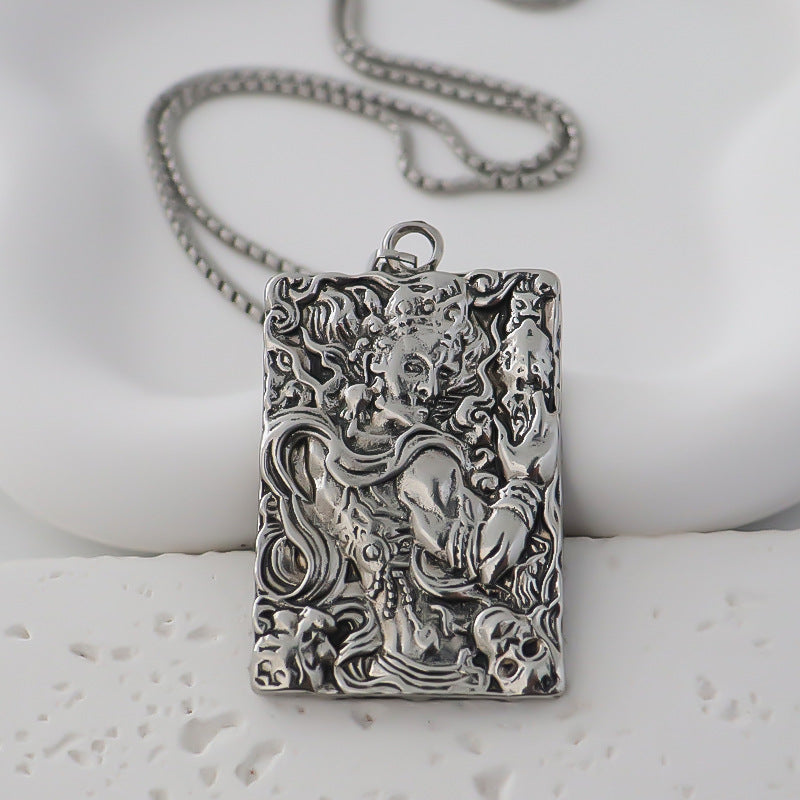 Style Totem Carving Pendant High-grade Stainless Necklaces