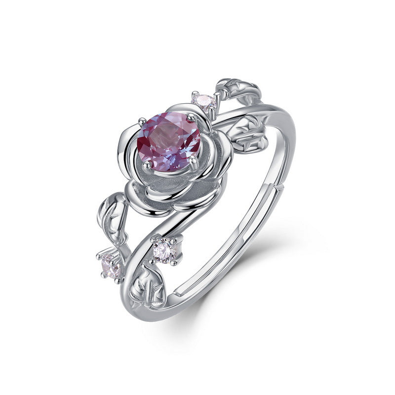 Fashion Popular Alexander Stone Rose Design Rings