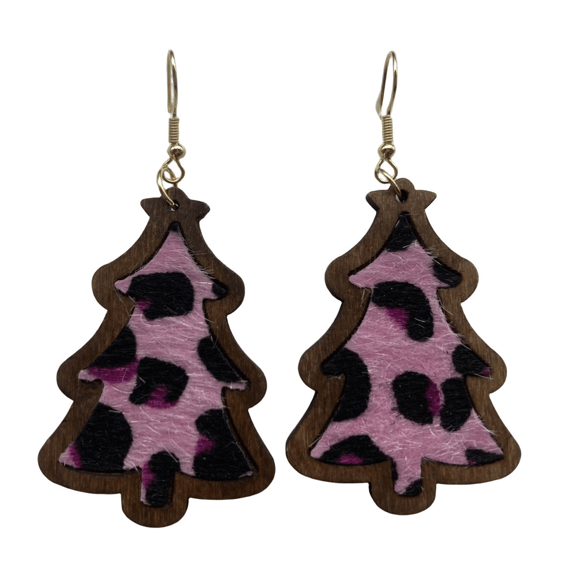 Leopard Print Ornament Tree Long Eardrop Earrings