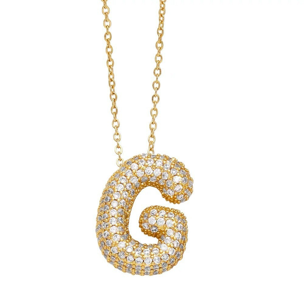 Bubble Balloon Letter English Female Graceful Pendants