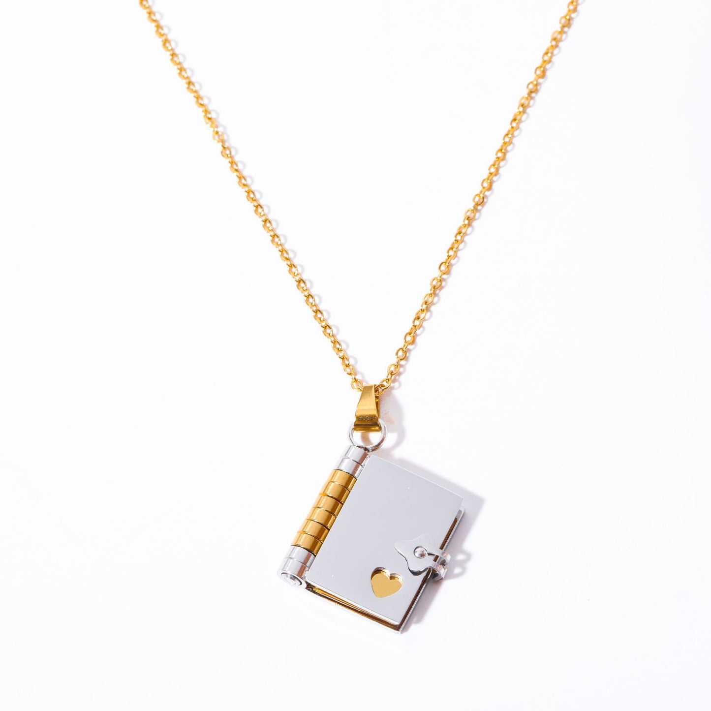 Colorfast Couple Book Personalized Love Open Close Sweater Necklaces