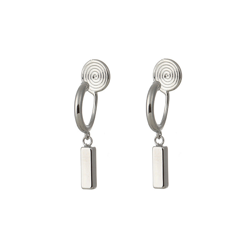 Simple Geometric Long Strip Hoop Fashion Minority Design Mosquito Coil Ear Clip