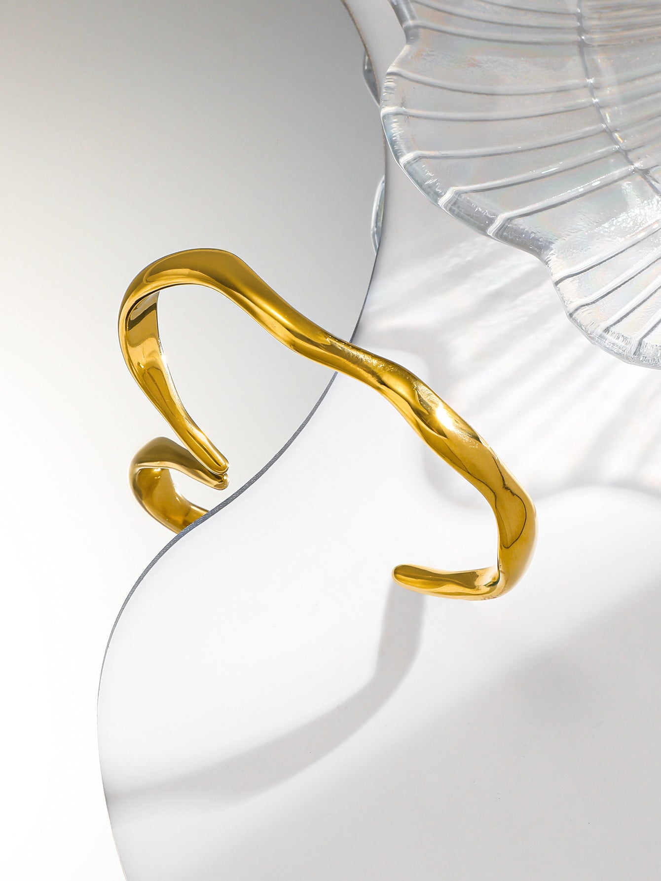 Niche Temperament Water Drop Armband Stainless Steel Opening Bracelet